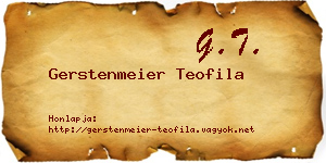 Gerstenmeier Teofila névjegykártya